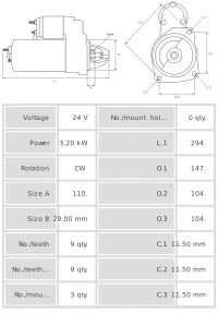 Motor de arranque S0317