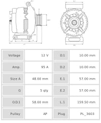 ALTERNADOR NUEVO A9003