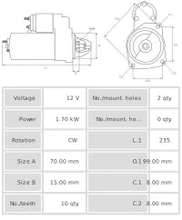 Motor de arranque S0396PR