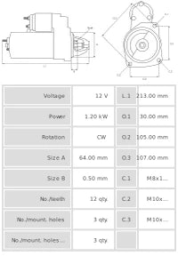 Motor de arranque S0608S
