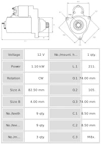 Motor de arranque S0399