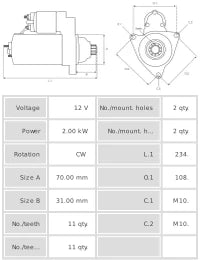 Motor de arranque S5109