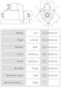 Motor de arranque S6310