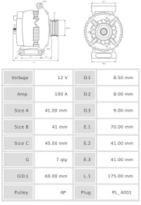 ALTERNADOR NUEVO A6042(DENSO)