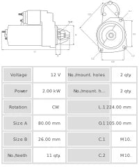 Motor de arranque S9256
