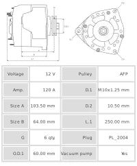 ALTERNADOR NUEVO A3173