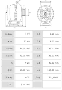 ALTERNADOR NUEVO A6413S