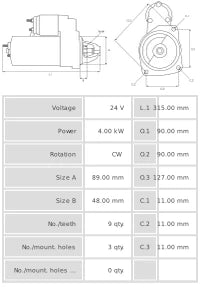 Motor de arranque S0070