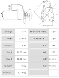 Motor de arranque S0209