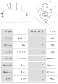 Motor de arranque S0213