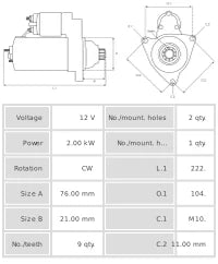Motor de arranque S6012