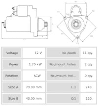 Motor de arranque S0273PR