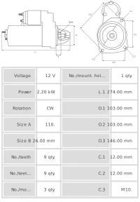 Motor de Arranque S0018