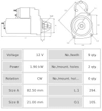 Motor de arranque S0582