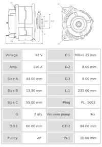 ALTERNADOR NUEVO A9001
