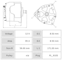 ALTERNADOR NUEVO A9149(LETRIKA)