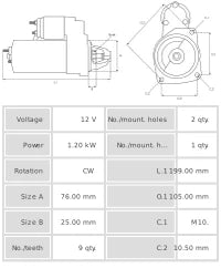 Motor de arranque S0242PR