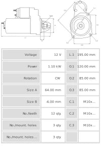 Motor de arranque S5303S