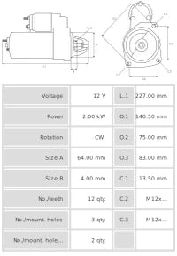 Motor de arranque S9246