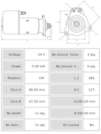 Motor de arranque S0340