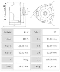 ALTERNADOR NUEVO A0011