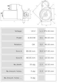 Motor de arranque S9306S