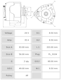 ALTERNADOR NUEVO A0102
