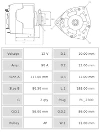 ALTERNADOR NUEVO A0337