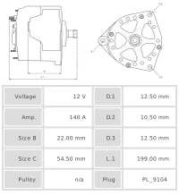 ALTERNADOR NUEVO A4050
