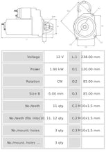 Cargar imagen en el visor de la galería, Motor de Arranque S3027
