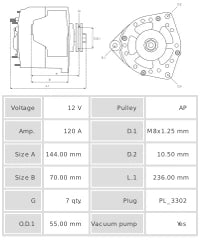 ALTERNADOR NUEVO A6230