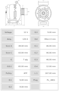 ALTERNADOR NUEVO A6279