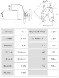 Motor de arranque S0498
