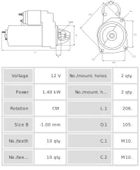 Motor de arranque S9063