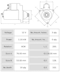 Motor de Arranque S0501PR