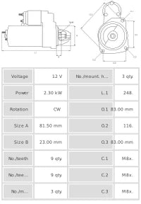 Motor de arranque S0089