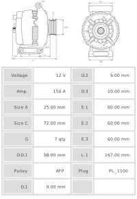 ALTERNADOR NUEVO A6497S