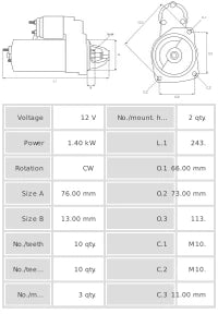 Motor de Arranque S0126
