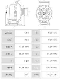 ALTERNADOR NUEVO A4074