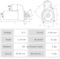 Motor de arranque S5481PR