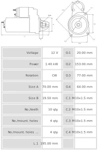 Motor de arranque S5473S