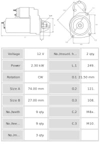 Motor de arranque S0454