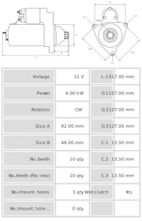Motor de arranque S6095