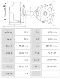 ALTERNADOR NUEVO A0070