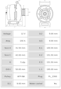 ALTERNADOR NUEVO A3085S