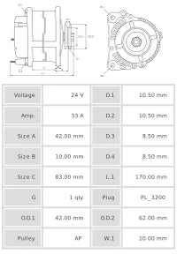 ALTERNADOR NUEVO A4037