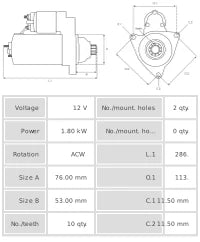 Motor de arranque S0678PR
