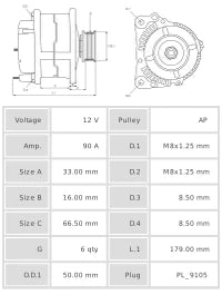 ALTERNADOR NUEVO A9034