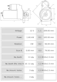 Motor de Arranque S3052