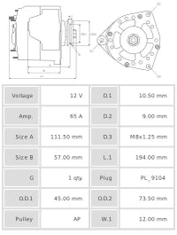 ALTERNADOR NUEVO A0028